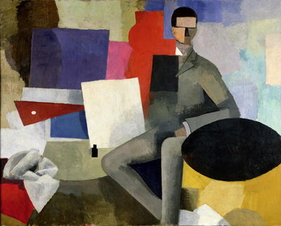 The Seated Man, or The Architect (oil on canvas) by Roger de La Fresnaye - print