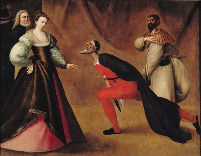 Fine Art Print of Scene from a Play by French School