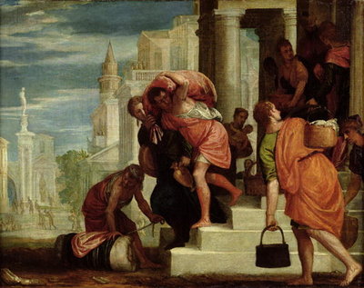 The Flight of the Israelites out of Egypt (oil on canvas) by Benedetto Caliari - print