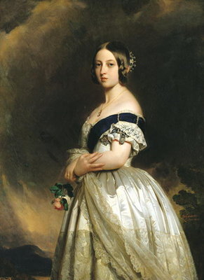 Queen Victoria (1837-1901) 1842 (oil on canvas) by Franz Xaver Winterhalter - print