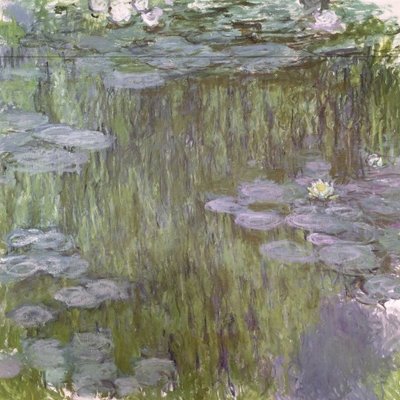 Nympheas at Giverny, 1918 (oil on canvas) by Claude Monet - print