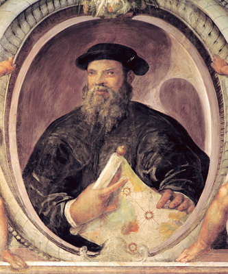 Ferdinand Magellan (c.1480-1521) from the 'Sala del Mappamondo' (Hall of the World Maps) (fresco) by Antonio Giovanni de Varese - print