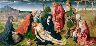 Fine Art Print of Pieta of Saint-Germain-des-Pres by Master of the Pieta of Saint Germain