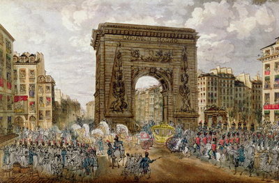 Fine Art Print of Procession of Pope Pius VII by French School
