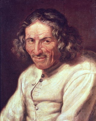Portrait of Paul Scarron (1610-60) (oil on canvas) by French School - print
