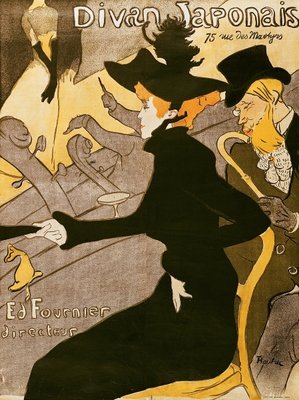 Poster advertising 'Le Divan Japonais', 1892 (litho) by Henri de Toulouse-Lautrec - print