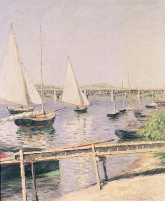 Sailing boats at Argenteuil, c.1888 (oil on canvas) by Gustave Caillebotte - print