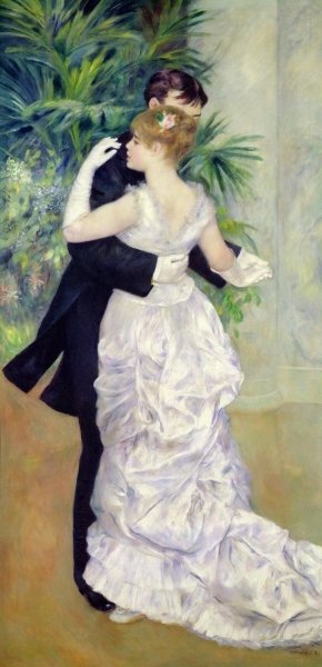 Dance in the City, 1883 (oil on canvas) by Pierre Auguste Renoir - print