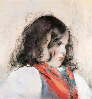 Fine Art Print of Head of a Child by Mary Stevenson Cassatt