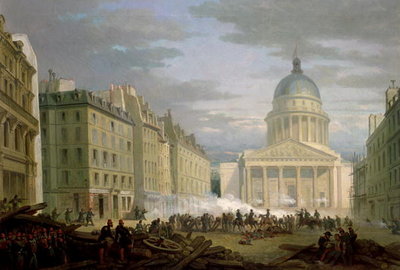 Siege of the Pantheon, 24th June 1848 (oil on canvas) by Nicolas Edward Gabe - print