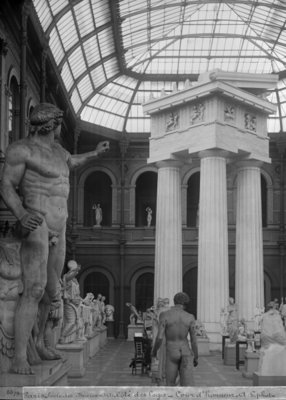 Fine Art Print of Ecole Nationale des Beaux-Arts, Palais des Etudes, the glass courtyard, c.1890-99 by Adolphe Giraudon