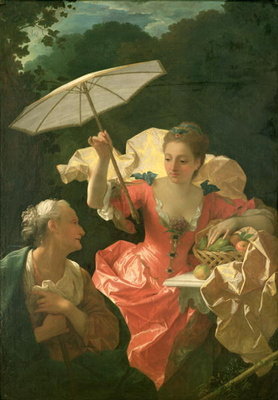 Vertumnus and Pomona (oil on canvas) by Jean Ranc - print