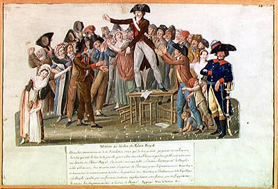 Fine Art Print of Motion in the Garden of the Palais-Royal, July 1789 by Lesueur Brothers