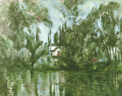 House on the Banks of the Marne, 1889-90 (oil on canvas) by Paul Cezanne - print