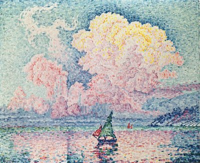 Antibes, the Pink Cloud, 1916 (oil on canvas) by Paul Signac - print