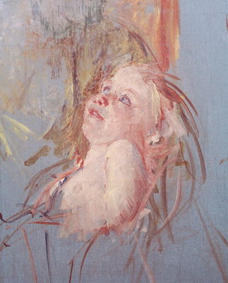 Young Child in its Mother's Arms (oil on canvas) by Mary Stevenson Cassatt - print