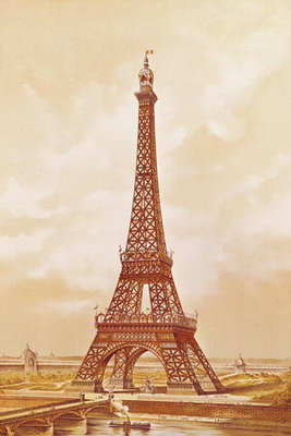 Fine Art Print of The Eiffel Tower, 1889 by French School
