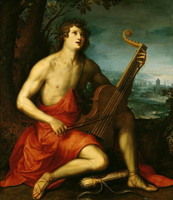 Apollo (oil on canvas) by Italian School - print