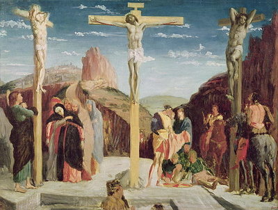 Calvary, after a painting by Andrea Mantegna (1431-1506) (oil on canvas) by Edgar Degas - print