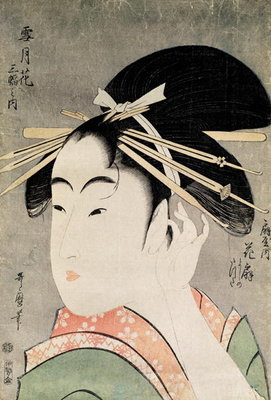 Fine Art Print of Head of a Woman by Kitagawa Utamaro