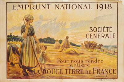 Poster for the Loan for National Defence from the Societe Generale, 1918 (colour litho) by B. Chavannaz - print