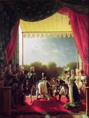 The Return of the Troops after the Spanish War, 1823 (oil on canvas) by Louis Ducis - print