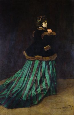 Camille, or The Woman in the Green Dress, 1866 (oil on canvas) by Claude Monet - print