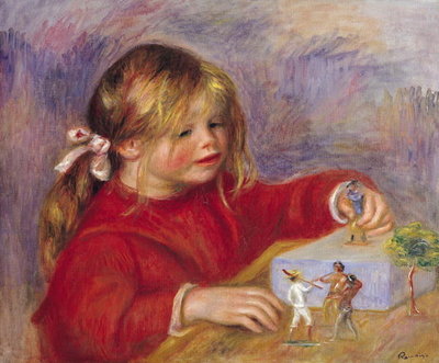 Claude Renoir (b.1901) at Play, 1905 (oil on canvas) by Pierre Auguste Renoir - print