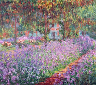 The Artist's Garden at Giverny, 1900 (oil on canvas) by Claude Monet - print