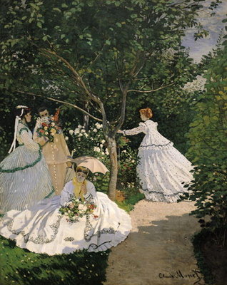 Women in the Garden, 1866 (oil on canvas) by Claude Monet - print