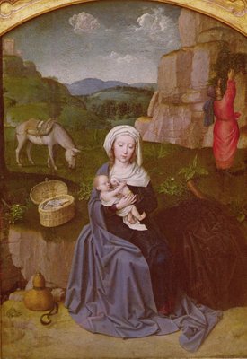 Fine Art Print of The Rest on the Flight into Egypt by Gerard David
