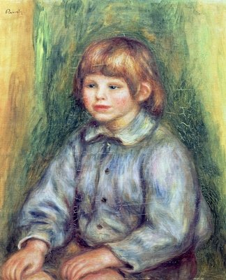 Seated Portrait of Claude Renoir (1901-81) 1905-08 (oil on canvas) by Pierre Auguste Renoir - print