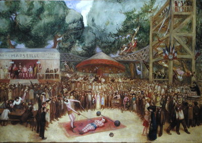 The Fair at Saint-Cloud, c.1920 (oil on canvas) by Jean Veber - print