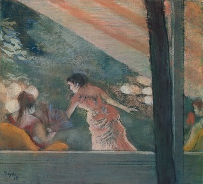 Cafe Concert at the Ambassadeurs, 1885 (pastel on paper) by Edgar Degas - print