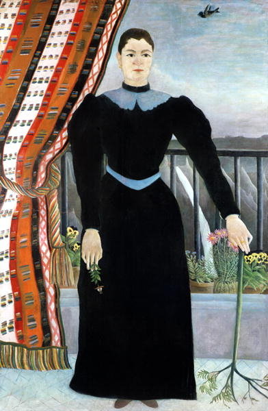 Portrait of a Woman, 1895 (oil on canvas) by Henri J.F. Rousseau - print