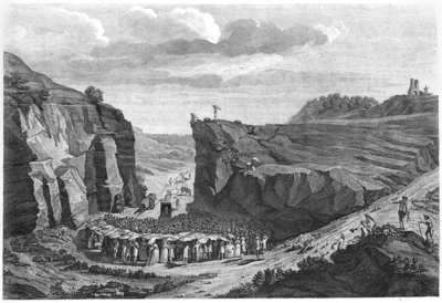 Fine Art Print of Camisards Meeting in the Desert, by French School