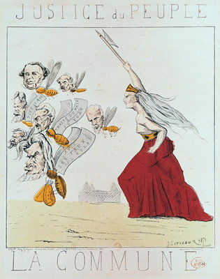 Allegory of the Commune, 1871 (coloured engraving) by J. Corseaux - print