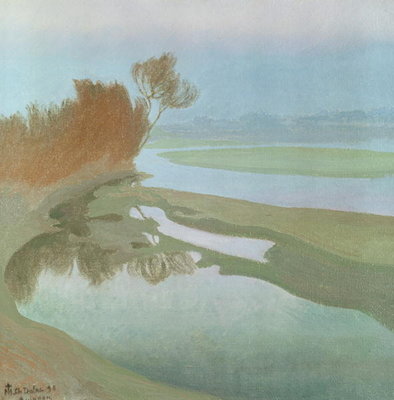 Landscape (oil on canvas) by Charles Marie Dulac - print