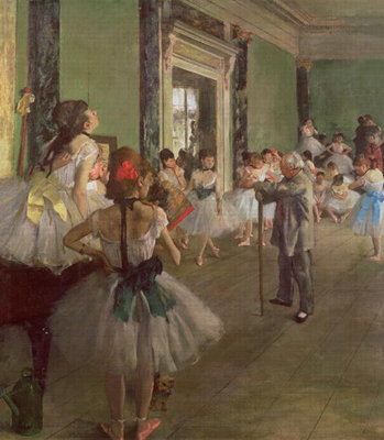 The Dancing Class, c.1873-76 (oil on canvas) by Edgar Degas - print