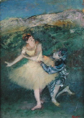 Fine Art Print of Harlequin and Colombine, c.1886-90 by Edgar Degas