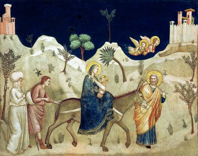 Fine Art Print of The Flight into Egypt by Giotto di Bondone