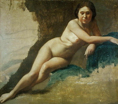 Nude Study, c.1858-60 (oil on canvas) by Edgar Degas - print