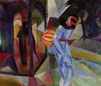 Fine Art Print of Pierrot, 1913 by August Macke