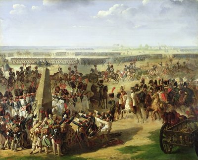 The French Army Pulling Down the Rosbach Column, 18th October 1806, 1810 (oil on canvas) by Pierre Antoine Augustin Vafflard - print