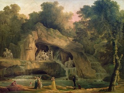 The Bosquet des Bains d'Apollo (oil on canvas) by Hubert Robert - print