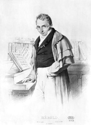 Ferdinand Herold (1791-1833) (litho) (b/w photo) by Louis Dupre - print