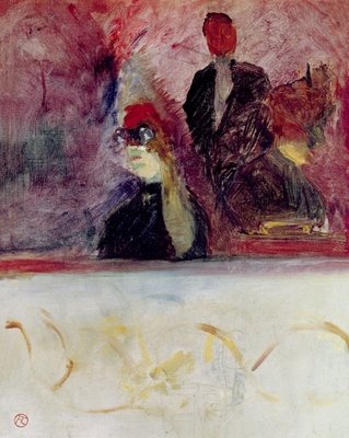The Box at the Mascaron Dore, 1893 (oil on canvas) by Henri de Toulouse-Lautrec - print