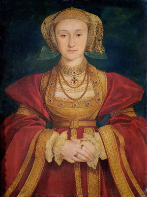 Portrait of Anne of Cleves (1515-57) 1539 (oil on canvas) by Hans Holbein The Younger - print