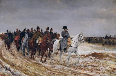 Napoleon (1769-1821) on Campaign in 1814, 1864 (oil on canvas) by Jean-Louis Ernest Meissonier - print