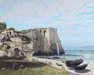 The Cliffs at Etretat after the storm, 1870 (oil on canvas) by Gustave Courbet - print